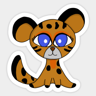 Jaguatirica Cute Ocelot Baby Sticker